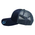 Redfish outline in blue on Black Snapback Hat - KnottyTails